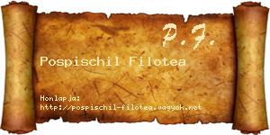 Pospischil Filotea névjegykártya